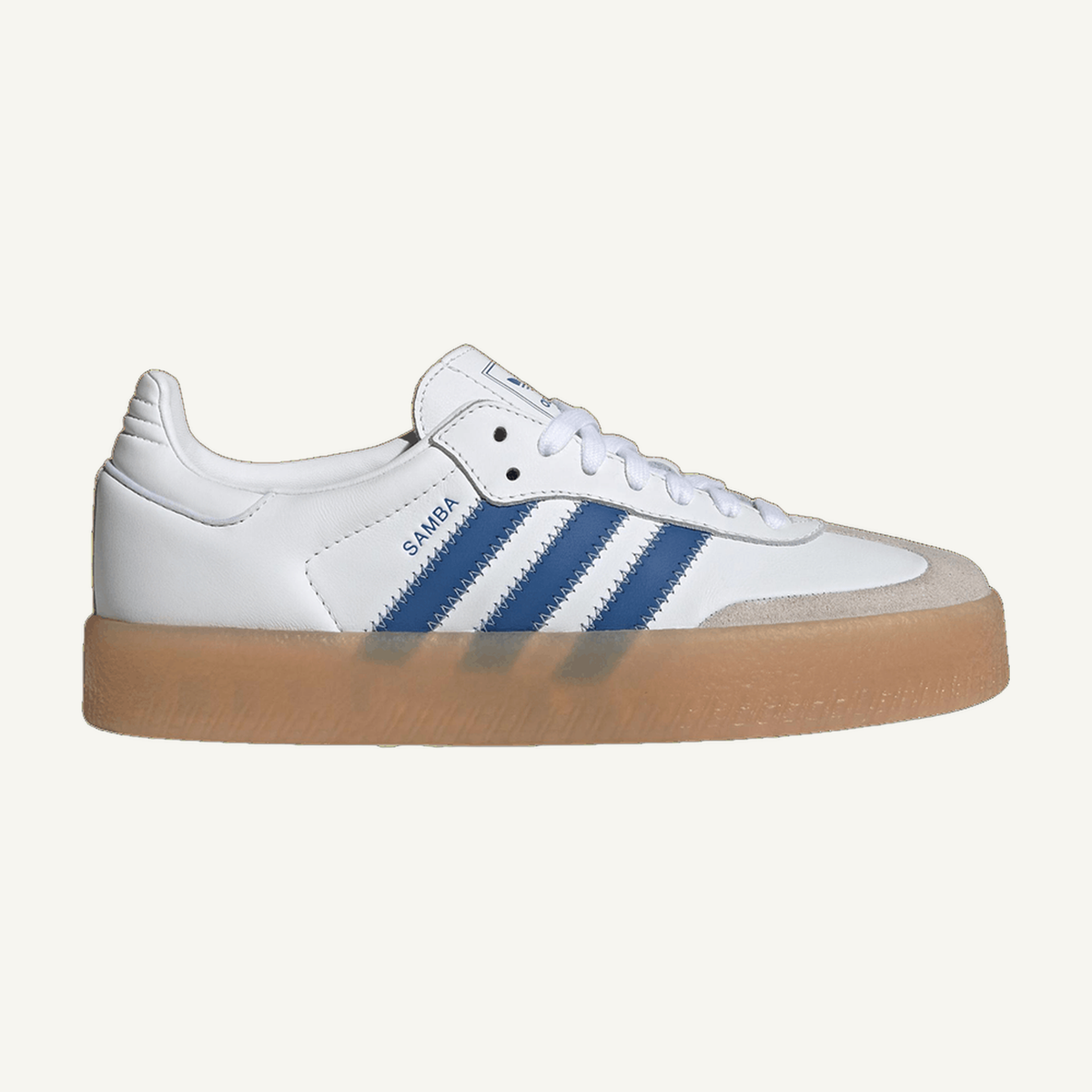 Adidas Originals Women's White/Blue Sambae Sneakers, IH4027