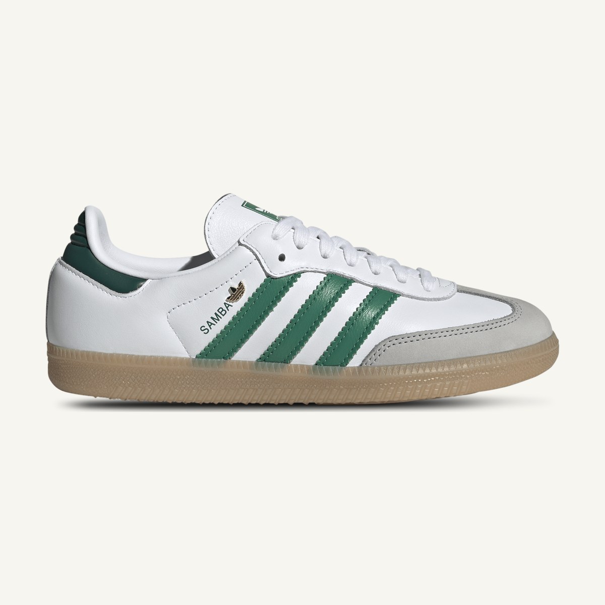 Adidas Originals Women's White/Bold Green Samba OG Sneakers, IH6630
