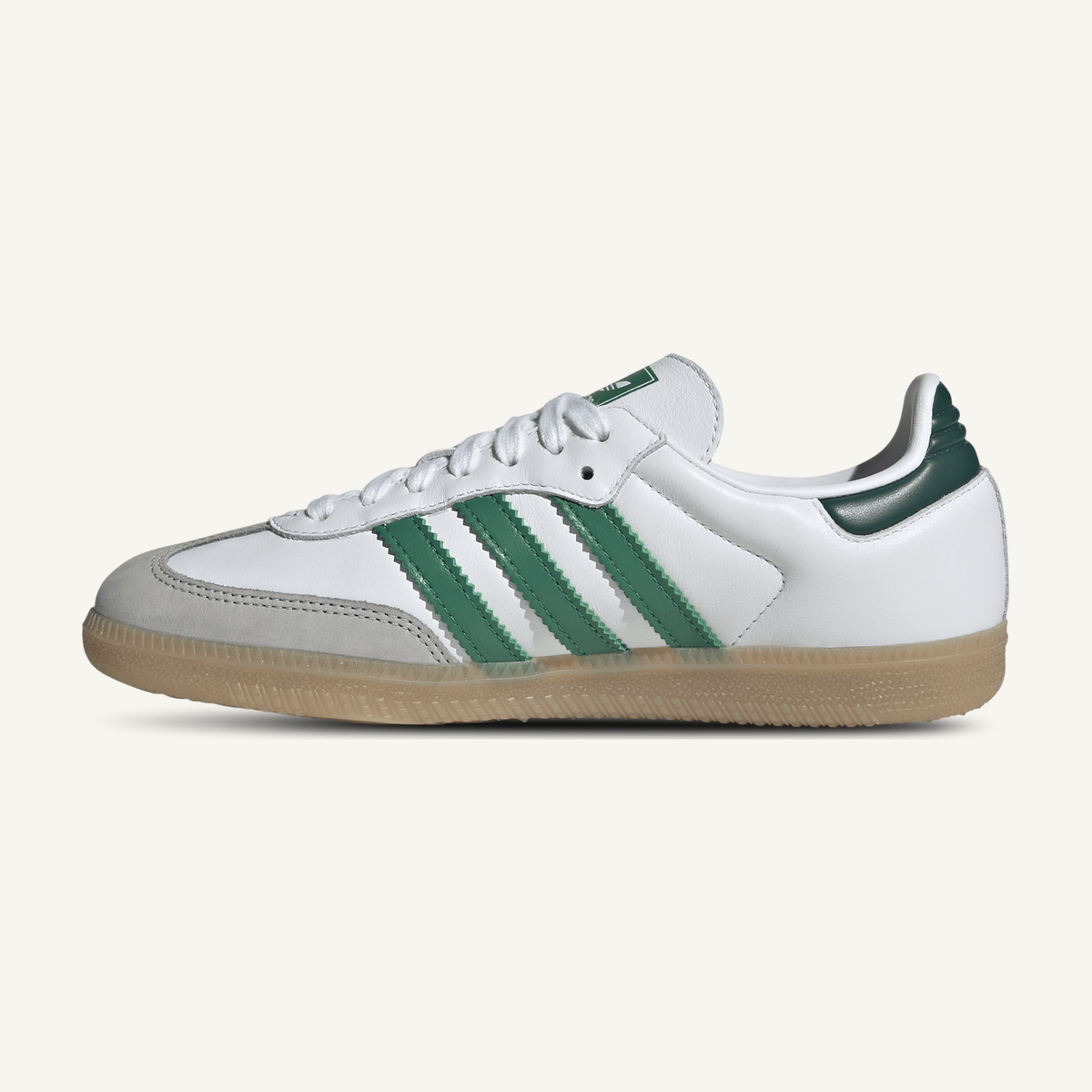 Adidas Originals Women's White/Bold Green Samba OG Sneakers, IH6630