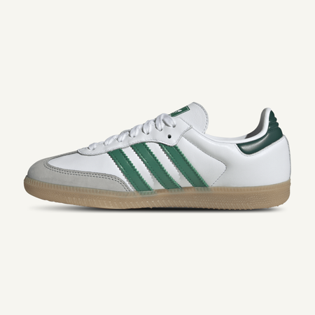 Adidas Originals Women's White/Bold Green Samba OG Sneakers, IH6630