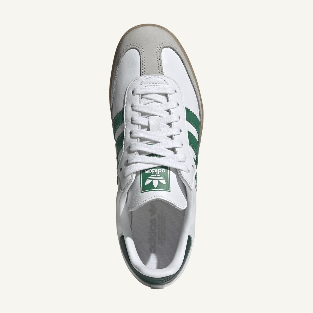 Adidas Originals Women's White/Bold Green Samba OG Sneakers, IH6630
