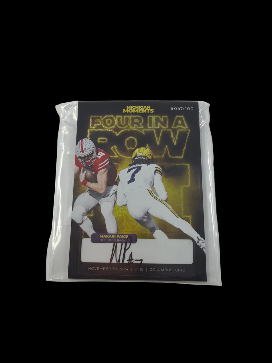 Makari Paige signed card