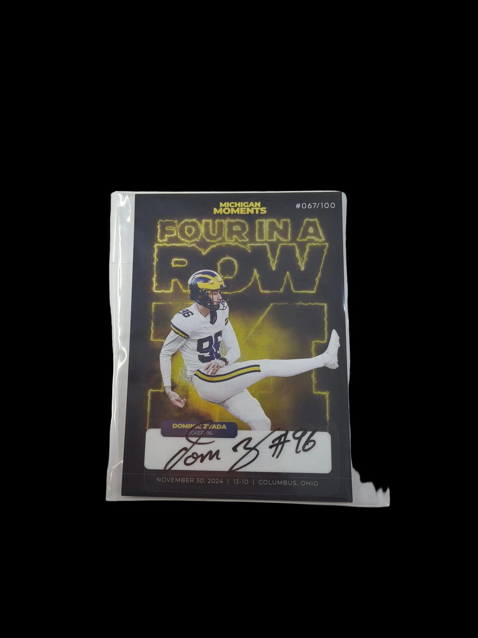 Dominic Zvada autographed card