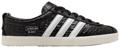 Adidas Originals Women's Blanc Sneakers, Black White Crocodile, JH8040