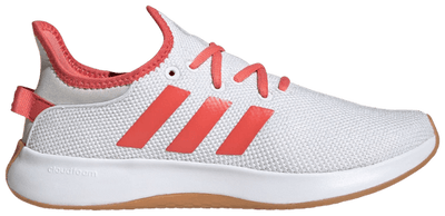 Adidas Women's Cloudfoam Running Shoes, Cloud White / Preloved Scarlet, JI4877