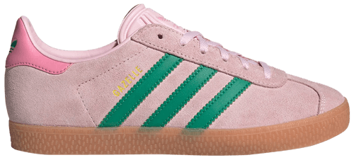 Zapatillas Adidas Originals Gazelle para niños, rosa claro/verde cancha/rosa brillante, JP7128