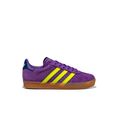 Adidas Kids' Gazelle Sneakers, Active Purple / Solar Yellow / Collegiate Purple, JP7131