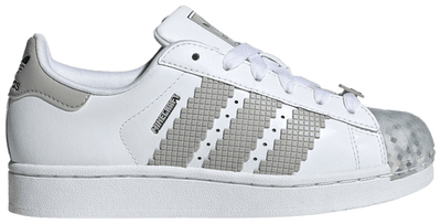 Adidas Kids Superstar II x Minecraft Sneakers, White, JP8082