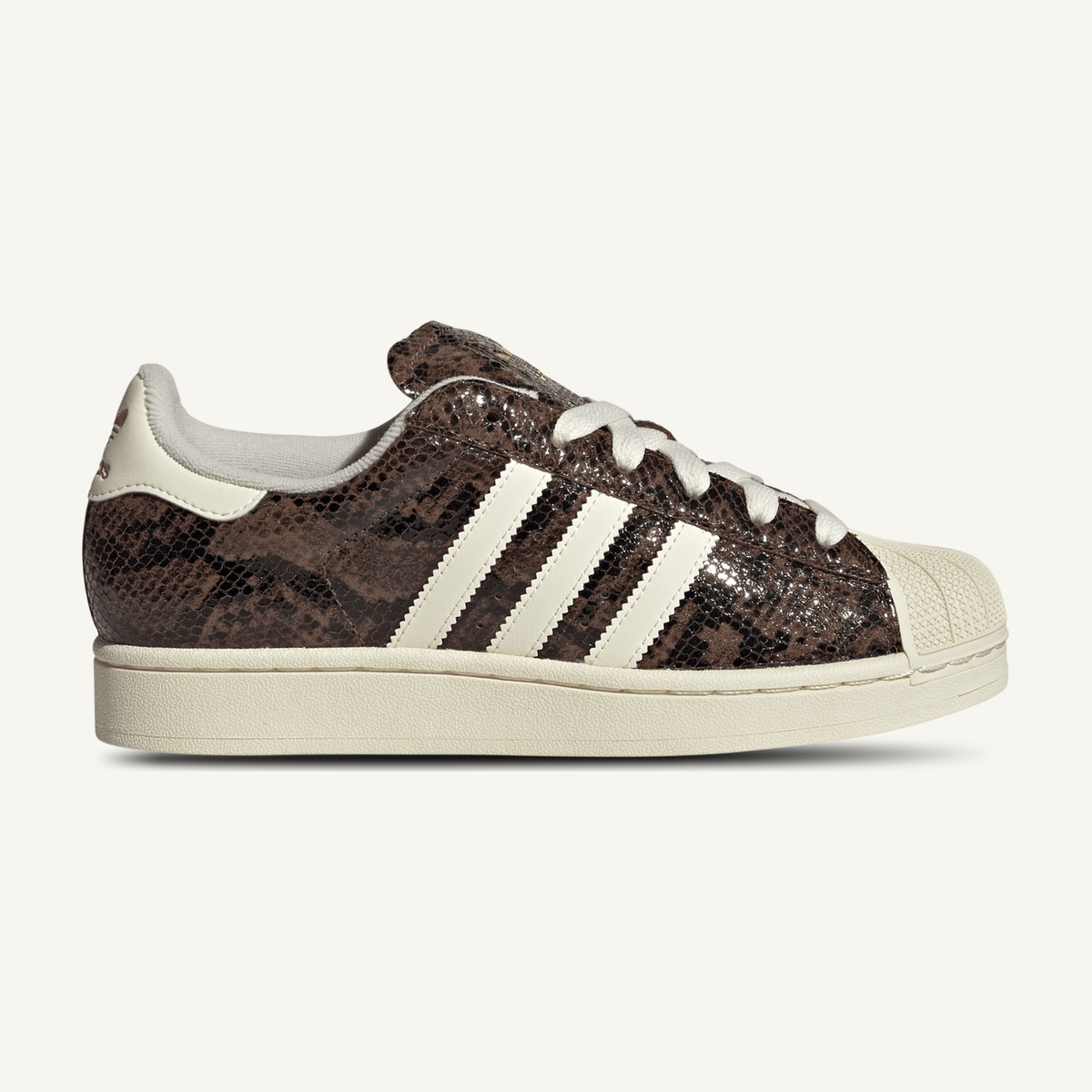 Adidas Originals Women's Preloved Brown/Cream White Superstar II Snakeskin Sneakers, JP8158