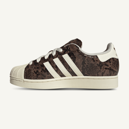 Adidas Originals Women's Preloved Brown/Cream White Superstar II Snakeskin Sneakers, JP8158