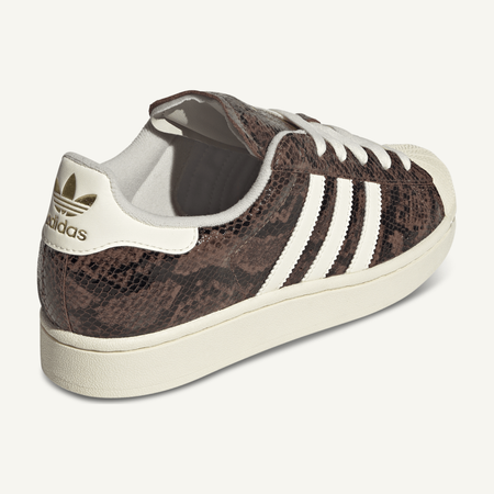 Adidas Originals Women's Preloved Brown/Cream White Superstar II Snakeskin Sneakers, JP8158
