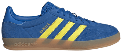 Adidas Originals Men's Gazelle Indoor Sneakers, Blue / Pure Sulfur / Gum, JQ2691