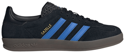 Adidas Originals Men's Gazelle Indoor Sneakers, Black/Gum/Blue, JQ2692