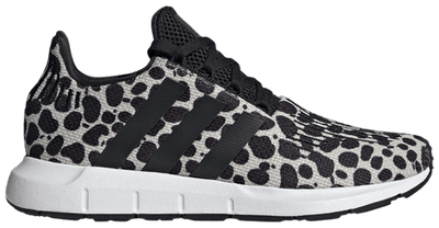 Adidas Women's Swift Run Running Sneaker – Lightweight Knit Everyday Casual Walking Running Shoes, Beige / Core Black / Cloud White, JR0634