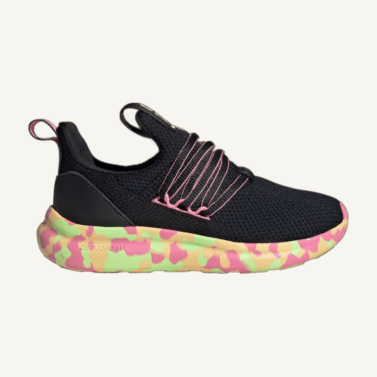 Adidas Preschool Black/Bliss Pink Lite Racer Adapt 7.0 Sneakers, JR0817