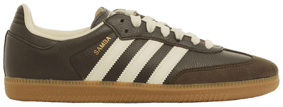 Adidas Originals Men's Samba OG Premium Sneakers, Dark Brown / Off White / Gum, JR0891