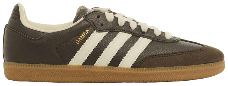 Adidas Originals Men's Samba OG Premium Sneakers, Dark Brown / Off White / Gum, JR0891