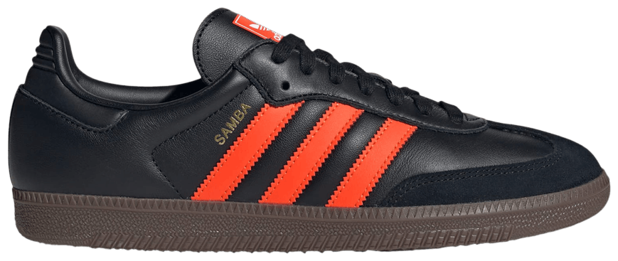 Zapatillas Adidas Originals Samba OG para hombre, color negro/naranja/goma, JR0910