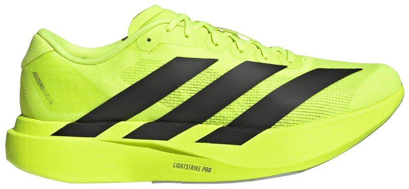 Adidas Men's Adizero EVO SL Running Shoes, Lemon/Black, JR3416