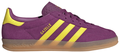 Adidas Originals Women's Gazelle Indoor Sneakers, Rich Mauve / Bright Yellow / Gum, JS1415