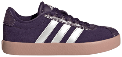 Adidas Kids' VL Court Sneakers, Aurora Plum / Zero Metalic / Pink Gum, JS3485