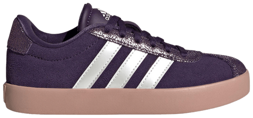 Adidas Kids' VL Court Sneakers, Aurora Plum / Zero Metalic / Pink Gum, JS3485