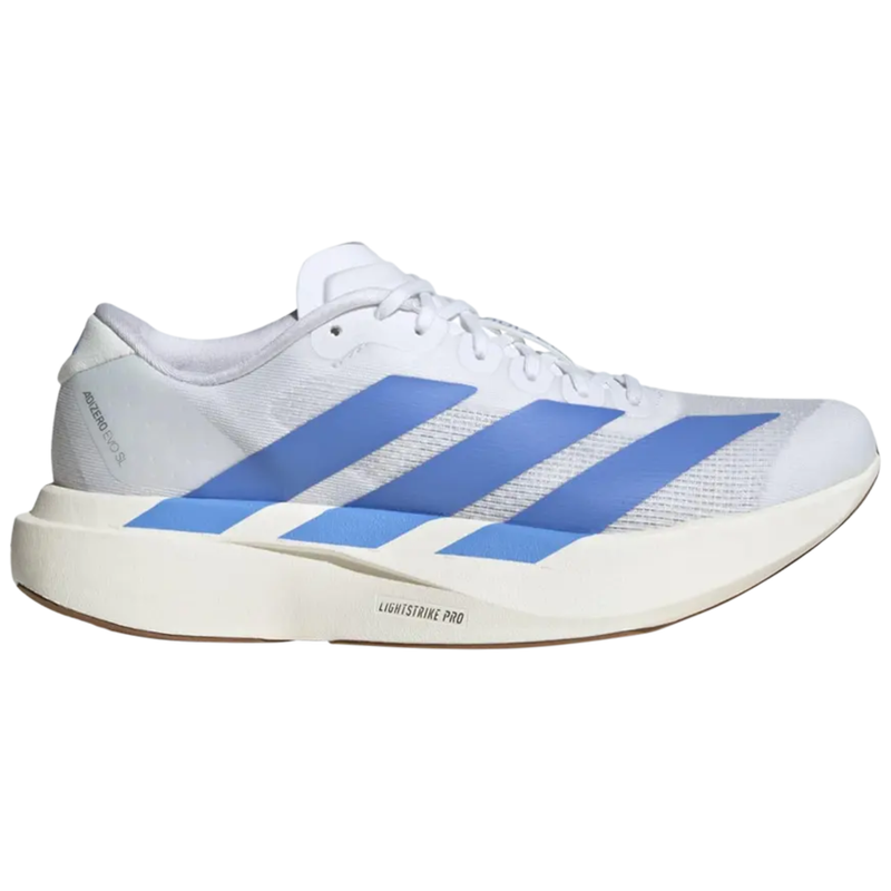 Adidas Womens White & Blue Adizero EVO SL Running Shoes, JS4454