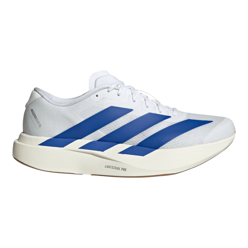 Adidas Men's Adizero EVO SL Sneakers, White/Royal, JS4494