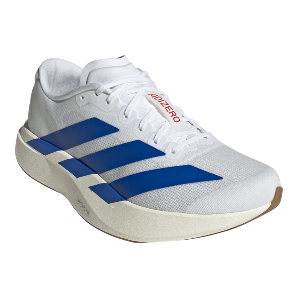 Adidas Men's White/Blue Adizero EVO SL Sneakers, JS4494
