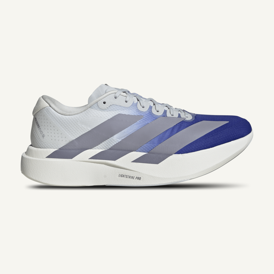 Adidas Men's Lucid Blue/Slate Adizero EVO SL Woven Running Shoes, KI4842