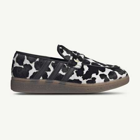 Adidas Originals Women's Black/White Cow Print Handball Spezial Loafer, KK0921