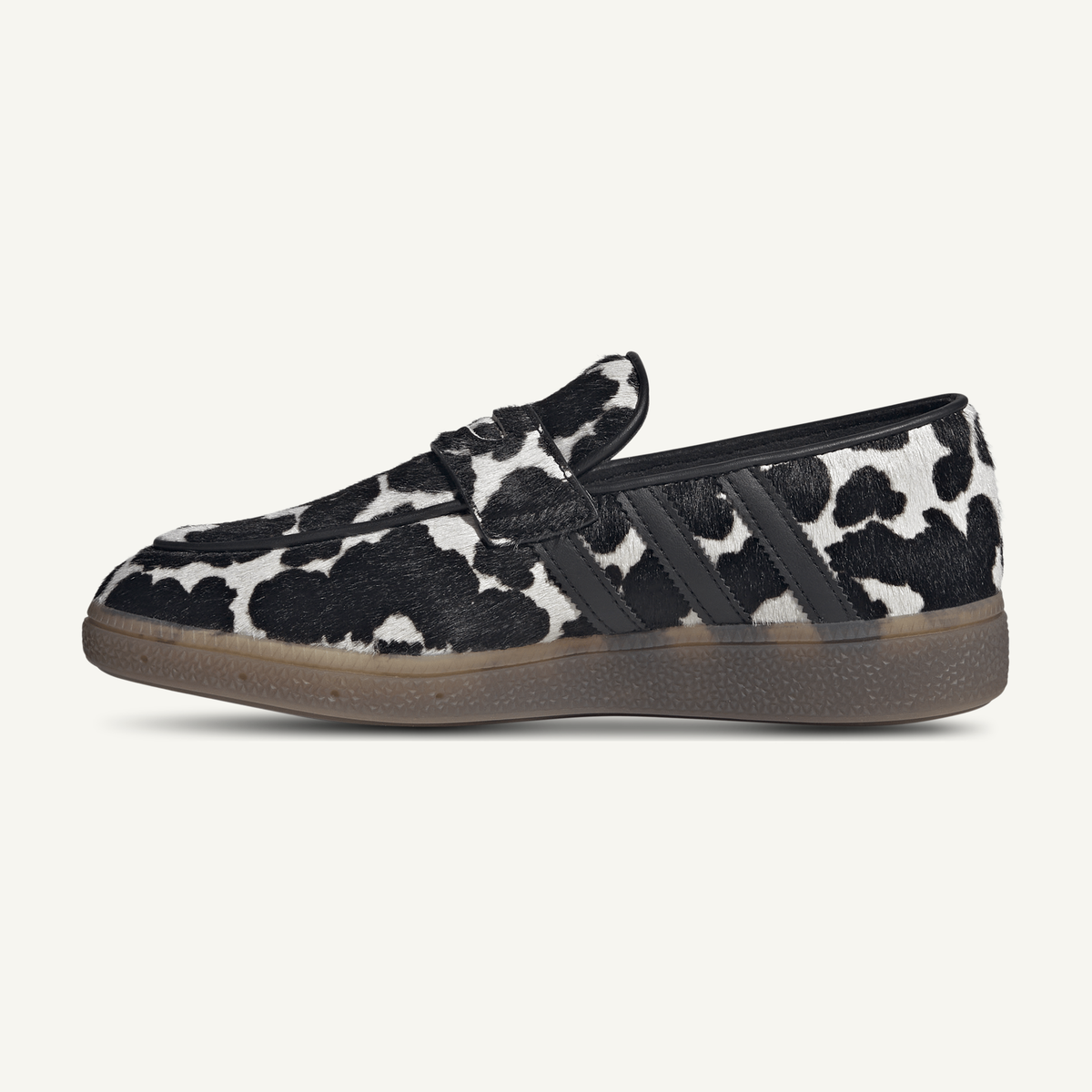 Adidas Originals Women's Black/White Cow Print Handball Spezial Loafer, KK0921