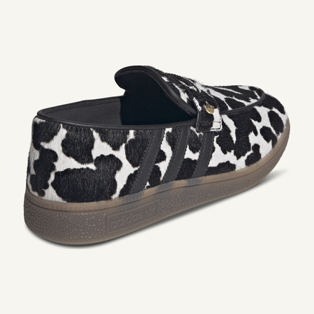 Adidas Originals Women's Black/White Cow Print Handball Spezial Loafer, KK0921