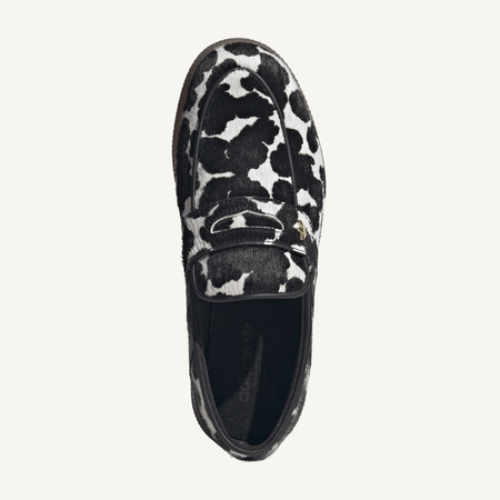 Adidas Originals Women's Black/White Cow Print Handball Spezial Loafer, KK0921