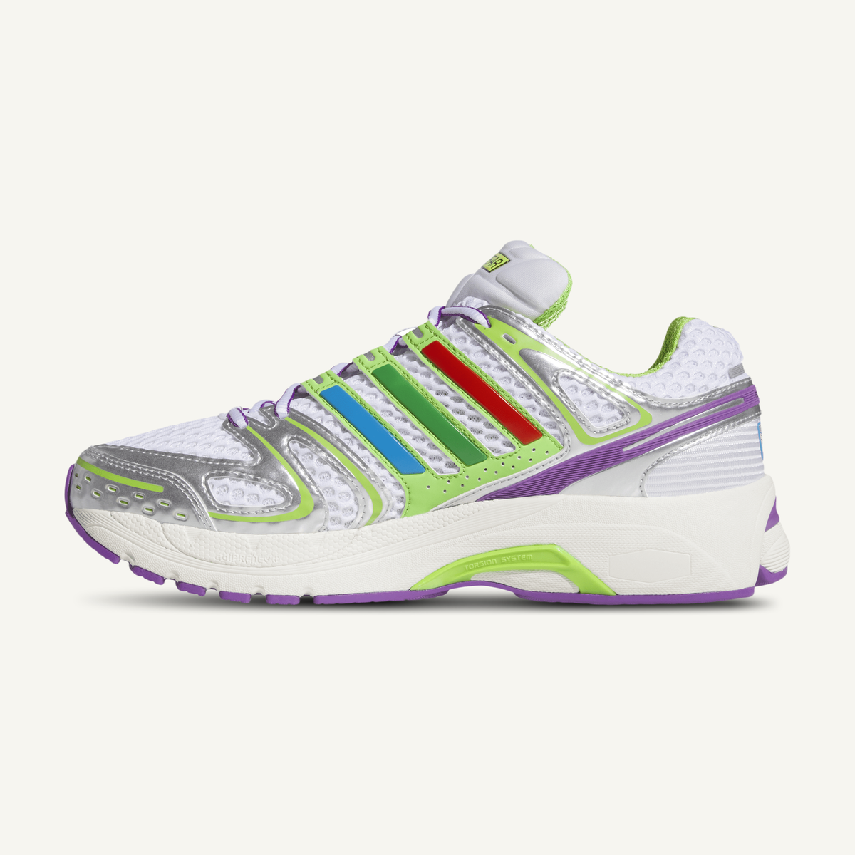 Adidas Originals Men's White/Green Toy Story Buzz Lightyear Adistar Control 5 Sneakers, LA3965