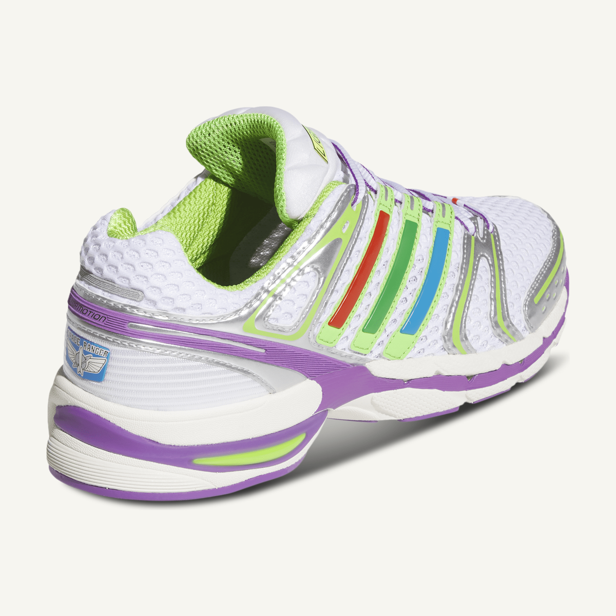 Adidas Originals Men's White/Green Toy Story Buzz Lightyear Adistar Control 5 Sneakers, LA3965