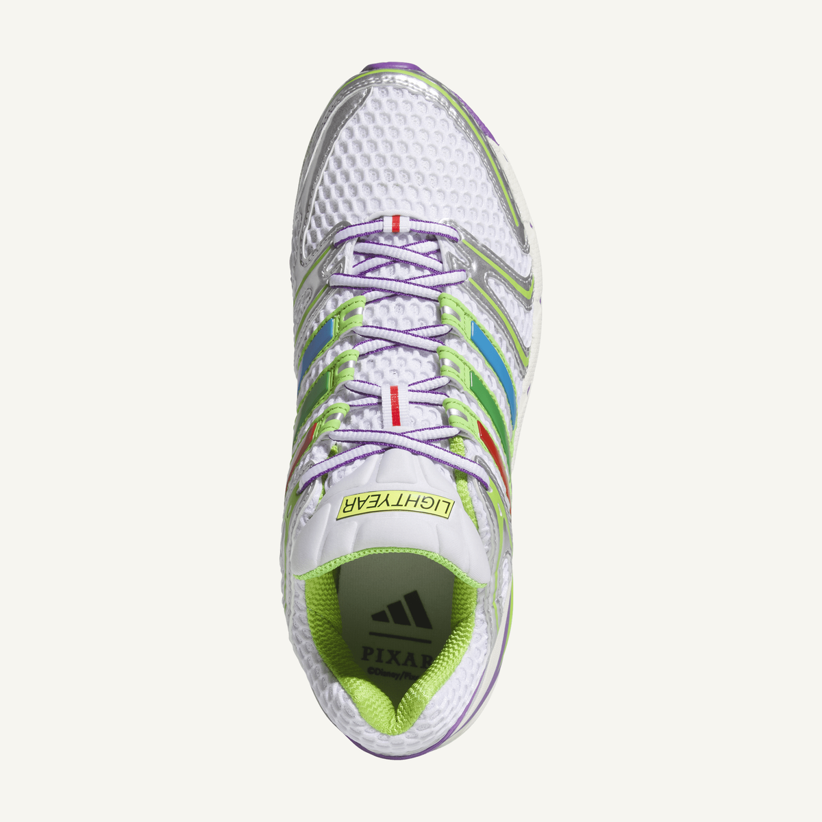 Adidas Originals Men's White/Green Toy Story Buzz Lightyear Adistar Control 5 Sneakers, LA3965