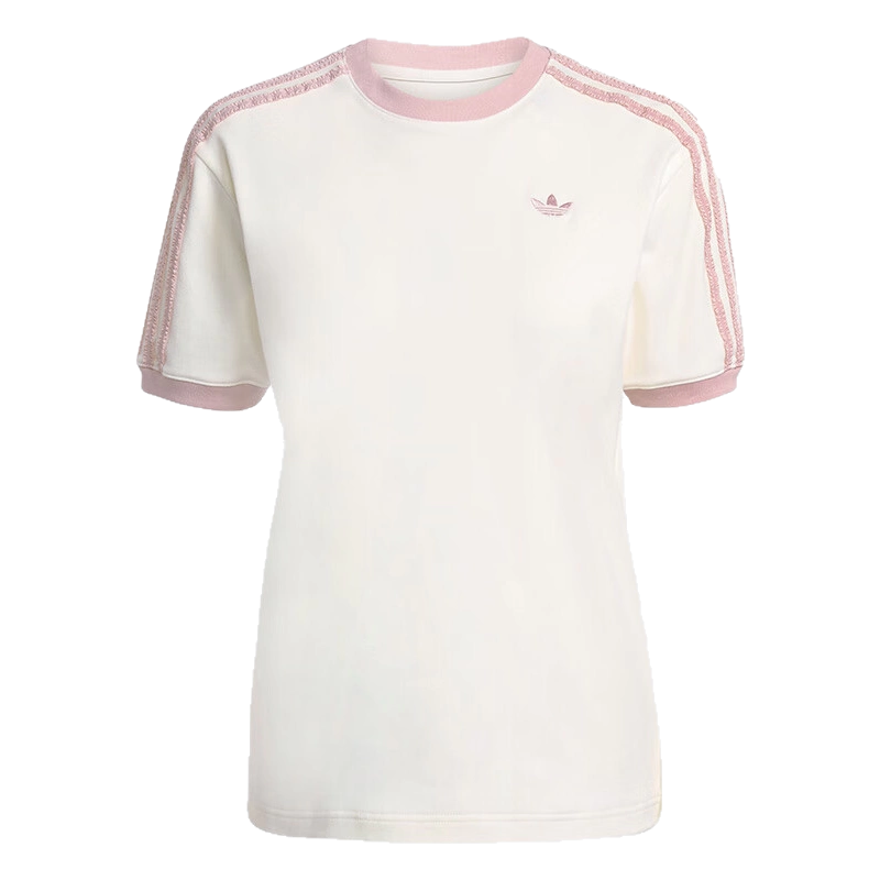 Camiseta Adidas Originals para mujer, rosa con volantes, KC8821