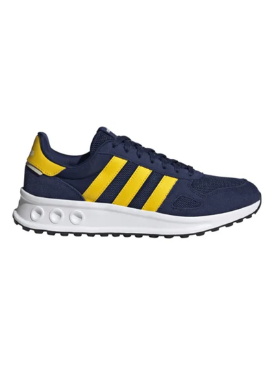 Adidas Men's Run 84 Running Shoes, Dark Blue / Cloud White / Utility Yellow, JI4871