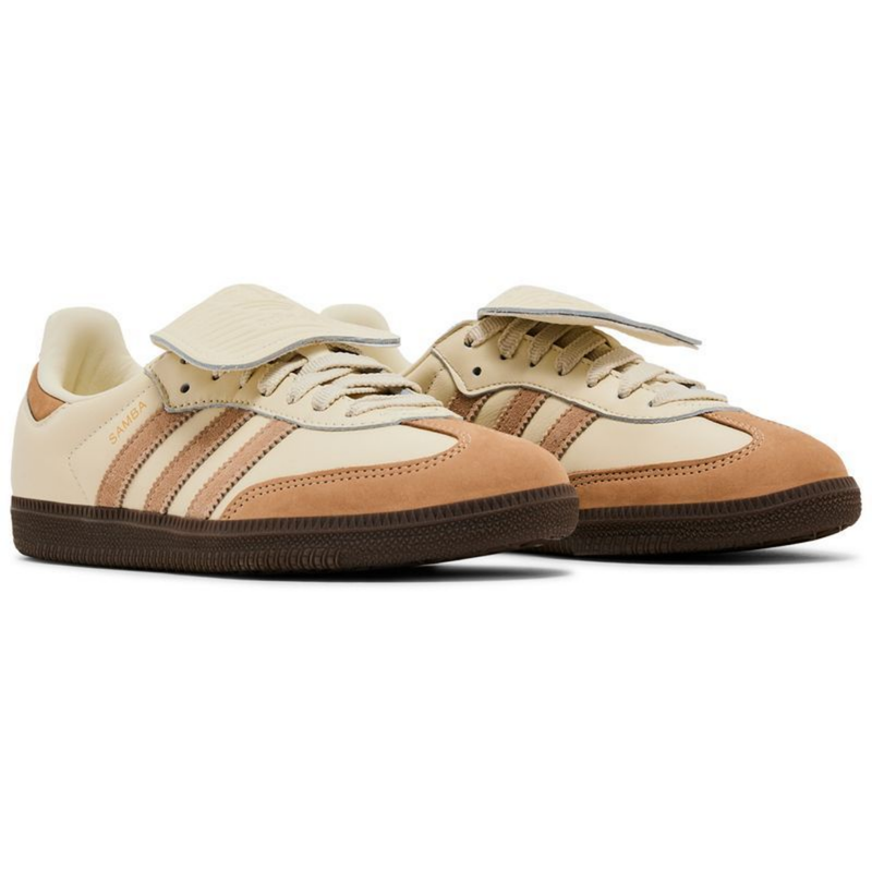 Adidas Originals Women's Samba OG Sneakers, Cream White / Warm Sandstone / Gold Metallic, JH5706
