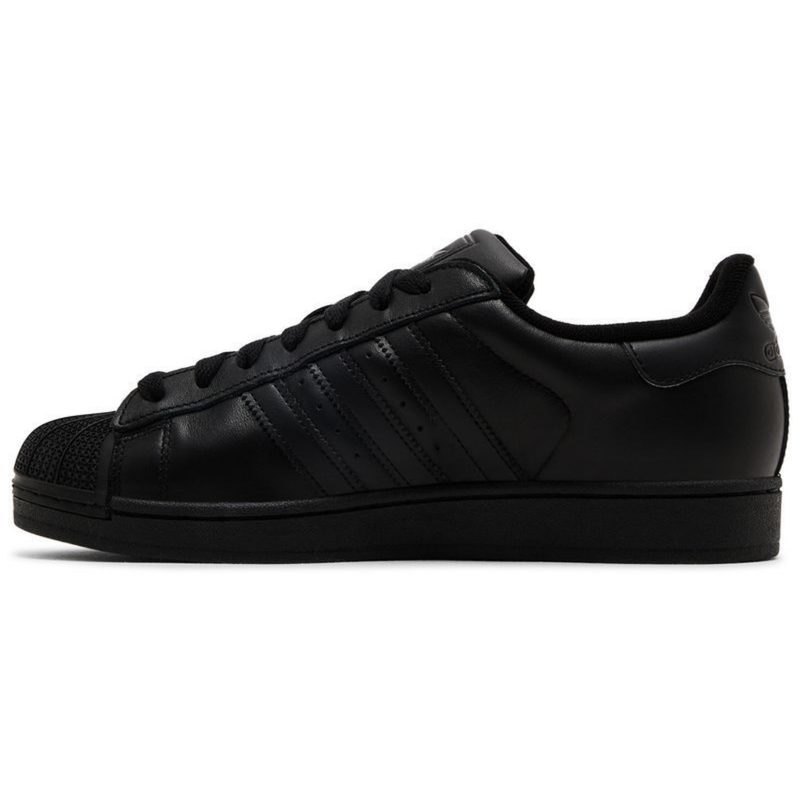 Adidas Originals Men's All Black Superstar II Sneakers, JI0081