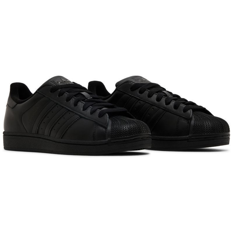 Adidas Originals Men's All Black Superstar II Sneakers, JI0081