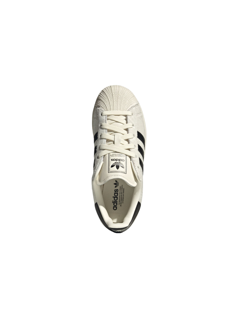 Zapatillas Adidas Originals Superstar II blancas con pelo de poni para mujer, JQ7418
