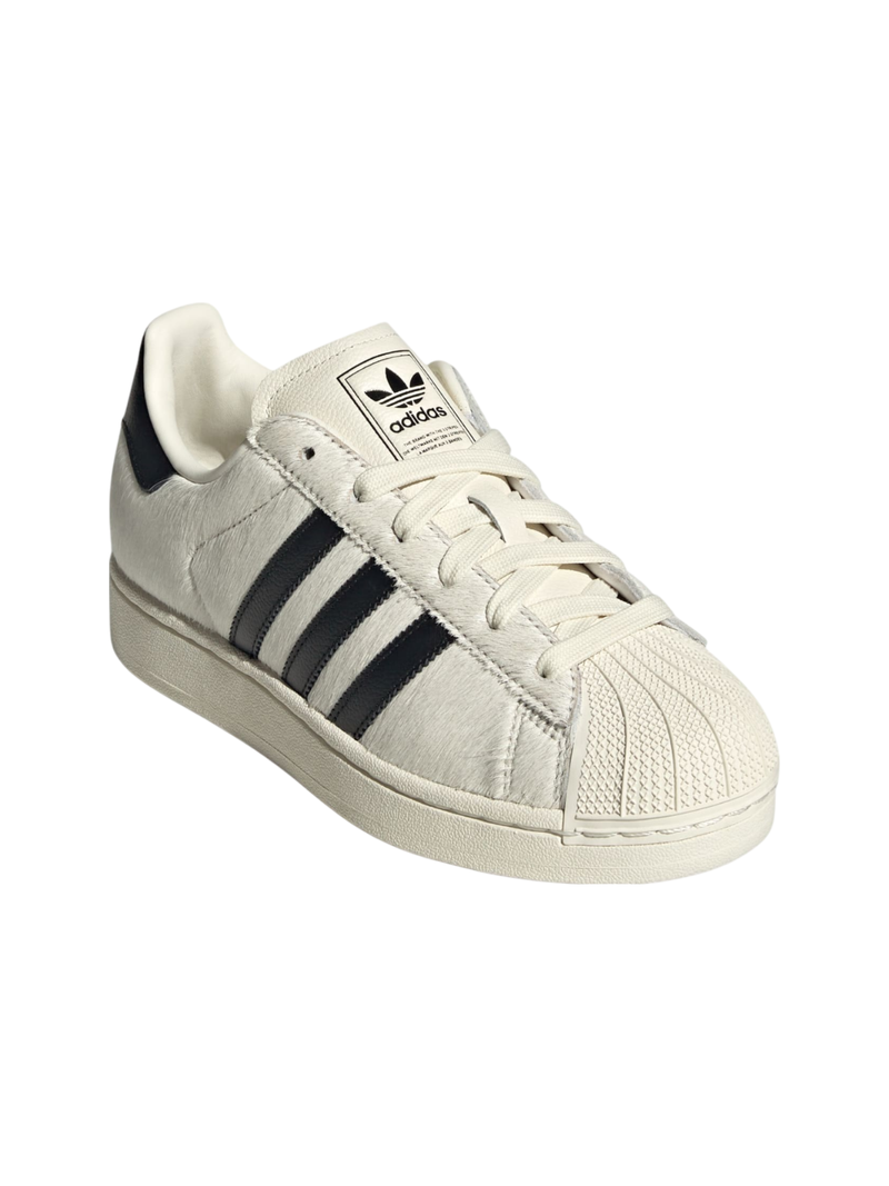 Zapatillas Adidas Originals Superstar II blancas con pelo de poni para mujer, JQ7418