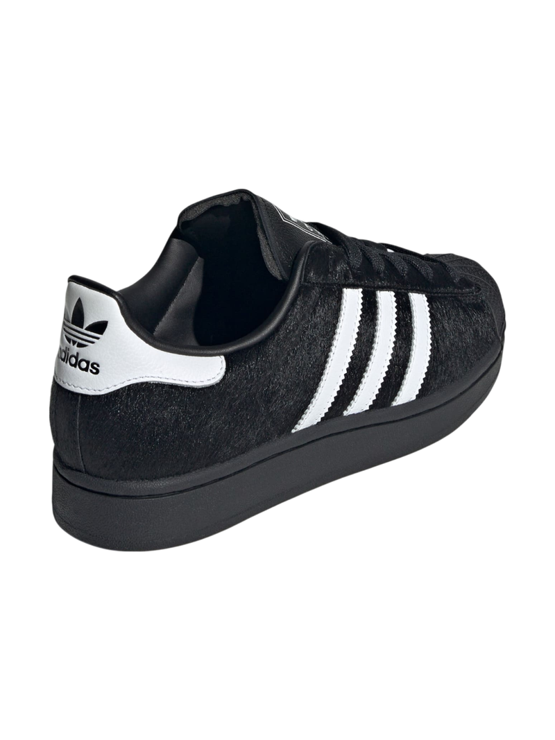 Zapatillas Adidas Originals Superstar II para mujer, color negro, con pelo de poni, JH9475