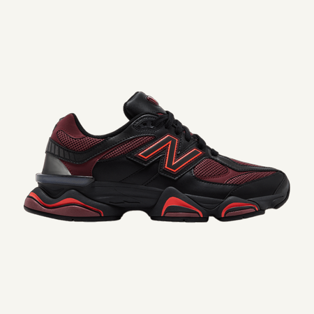 New Balance Men's Black/Washed Burgundy 9060 Sneakers, U9060BLA