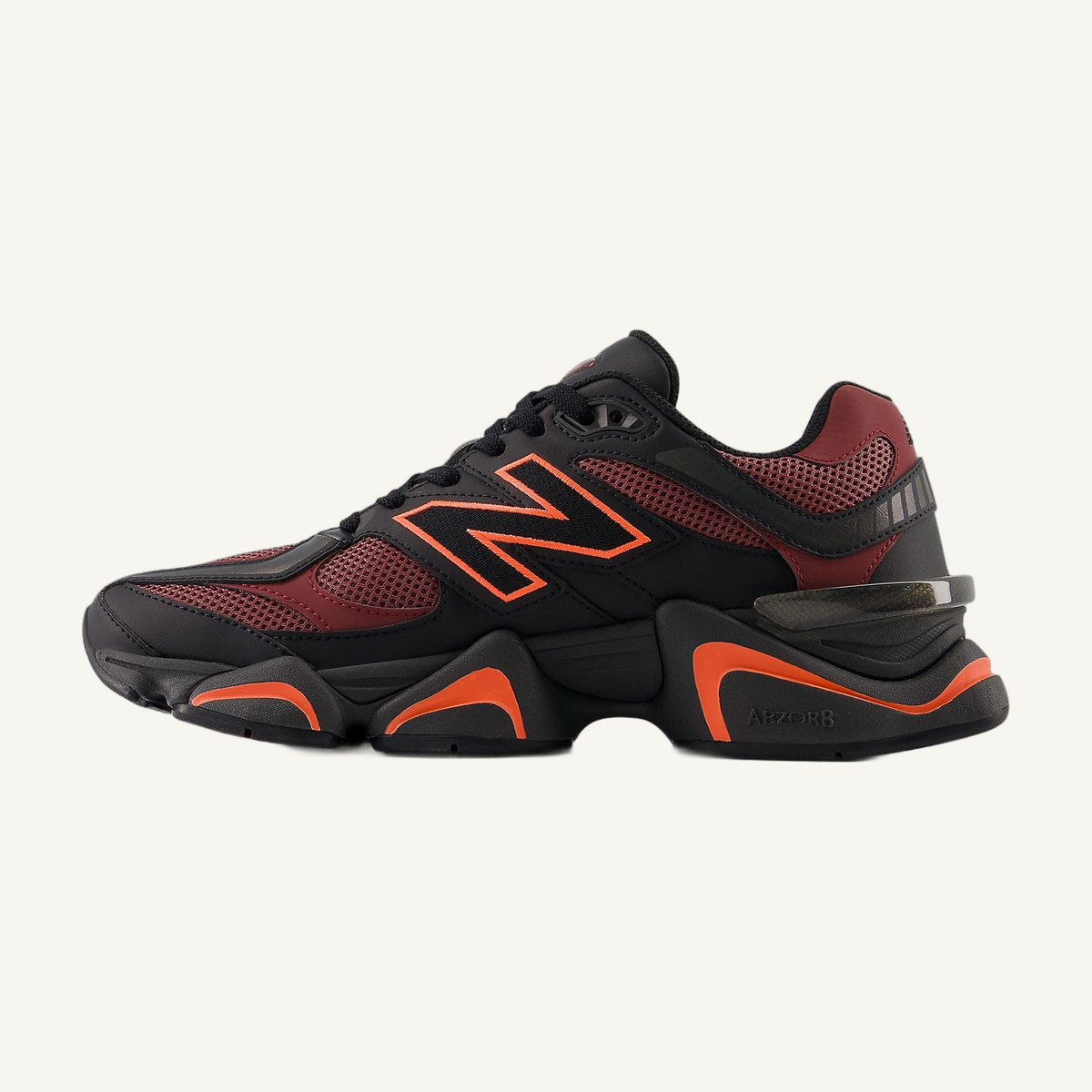 New Balance Men's Black/Washed Burgundy 9060 Sneakers, U9060BLA