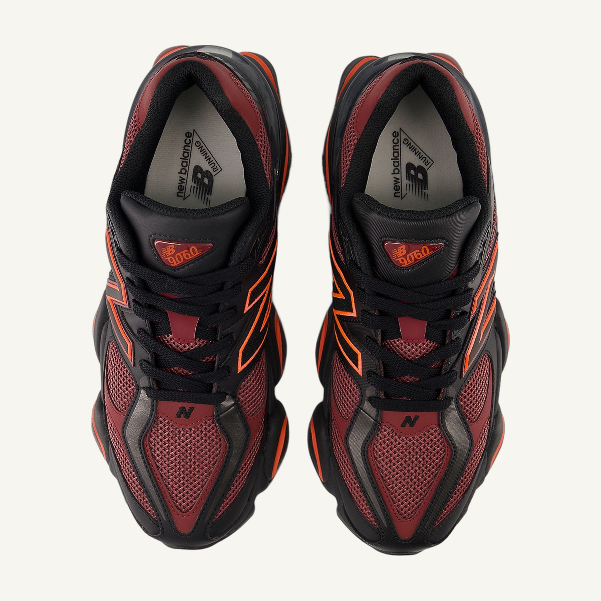 New Balance Men's Black/Washed Burgundy 9060 Sneakers, U9060BLA