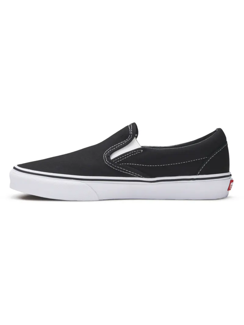 Zapatillas clásicas de lona sin cordones Vans para hombre, negras, VN000EYEBLK