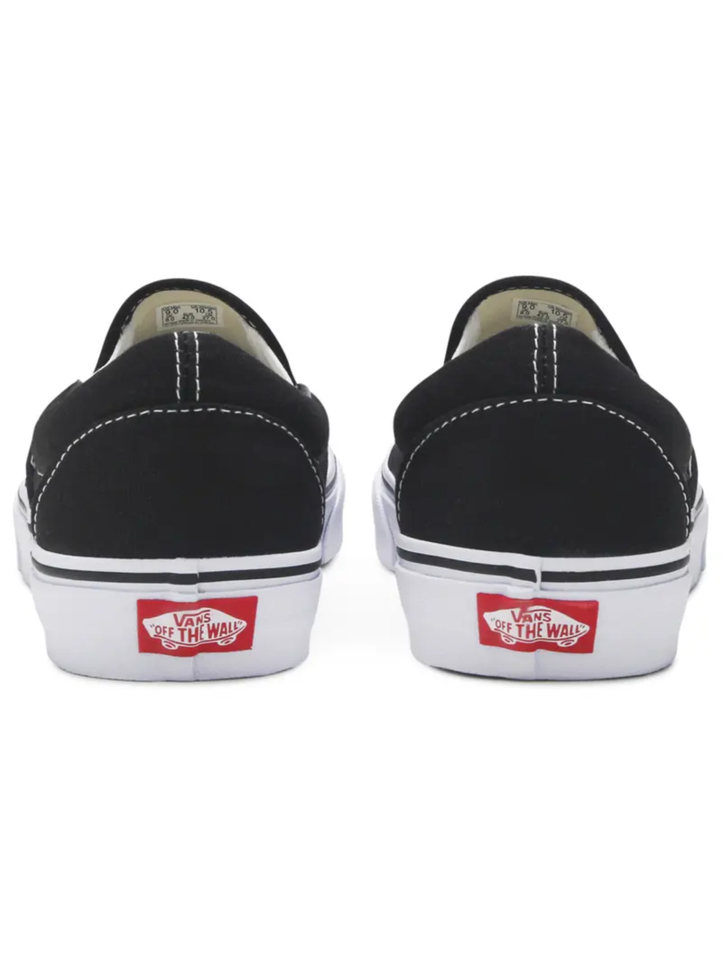 Zapatillas clásicas de lona sin cordones Vans para hombre, negras, VN000EYEBLK